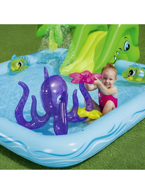 Игровой центр Bestway «Фантастический аквариум» 239×206×86 см, 308 л, с горкой и брызгалкой, от 2 лет