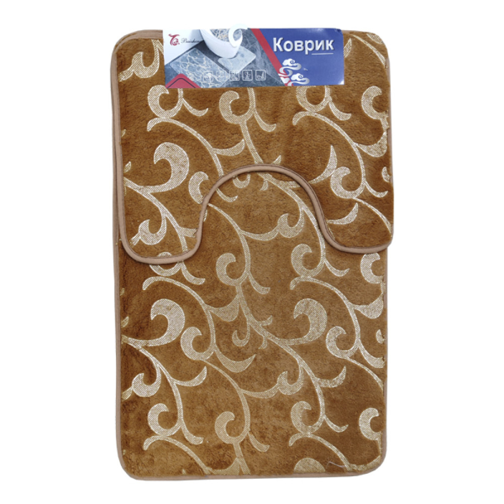 Коврик для ванной 50*80/50*40см светло-коричневый BZY258-1